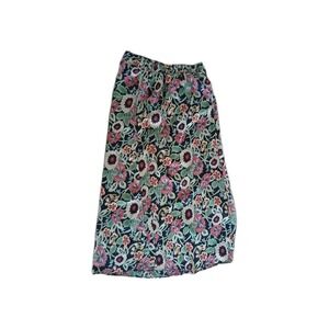 Melloday Maxi Skirt Womens Bohemian Artsy Summer Spring Flowers Tropical M